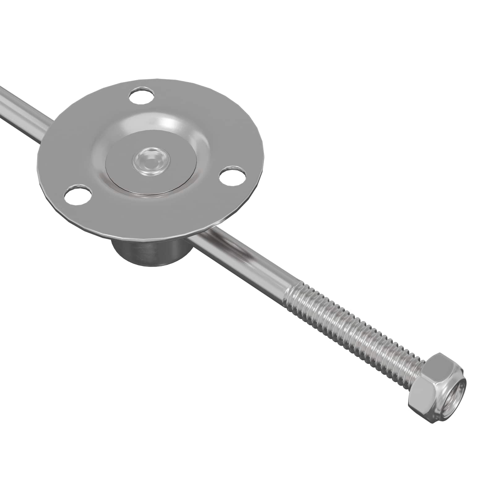 Struttura a Gas 2 pcs Argento 190 mm Ferro 864624