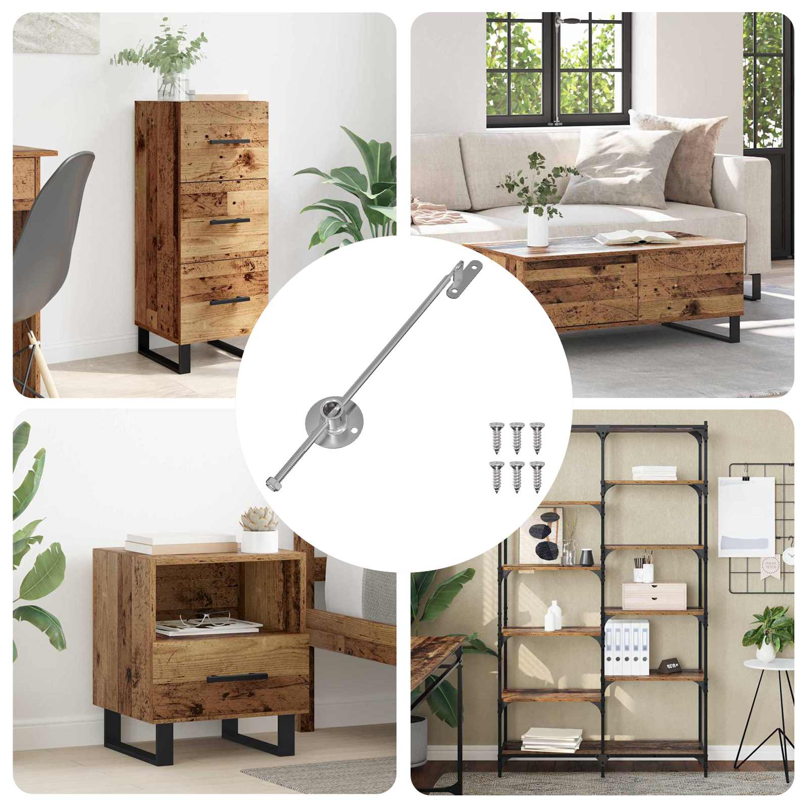 Struttura a Gas 12 pcs Argento 190 mm Ferro 864625