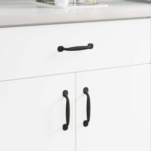 Maniglia per Mobili 2 pcs Nero 130 x 19,4 x 22,3 mm Alluminio 864692