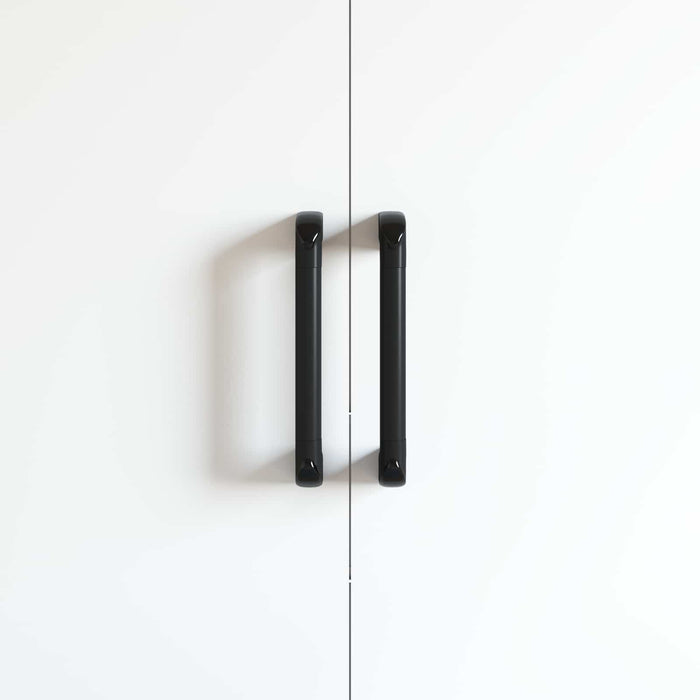 Manico Tinta unita 2 pcs Nero 380 x 34 x 85 mm Alluminio e PP 864707