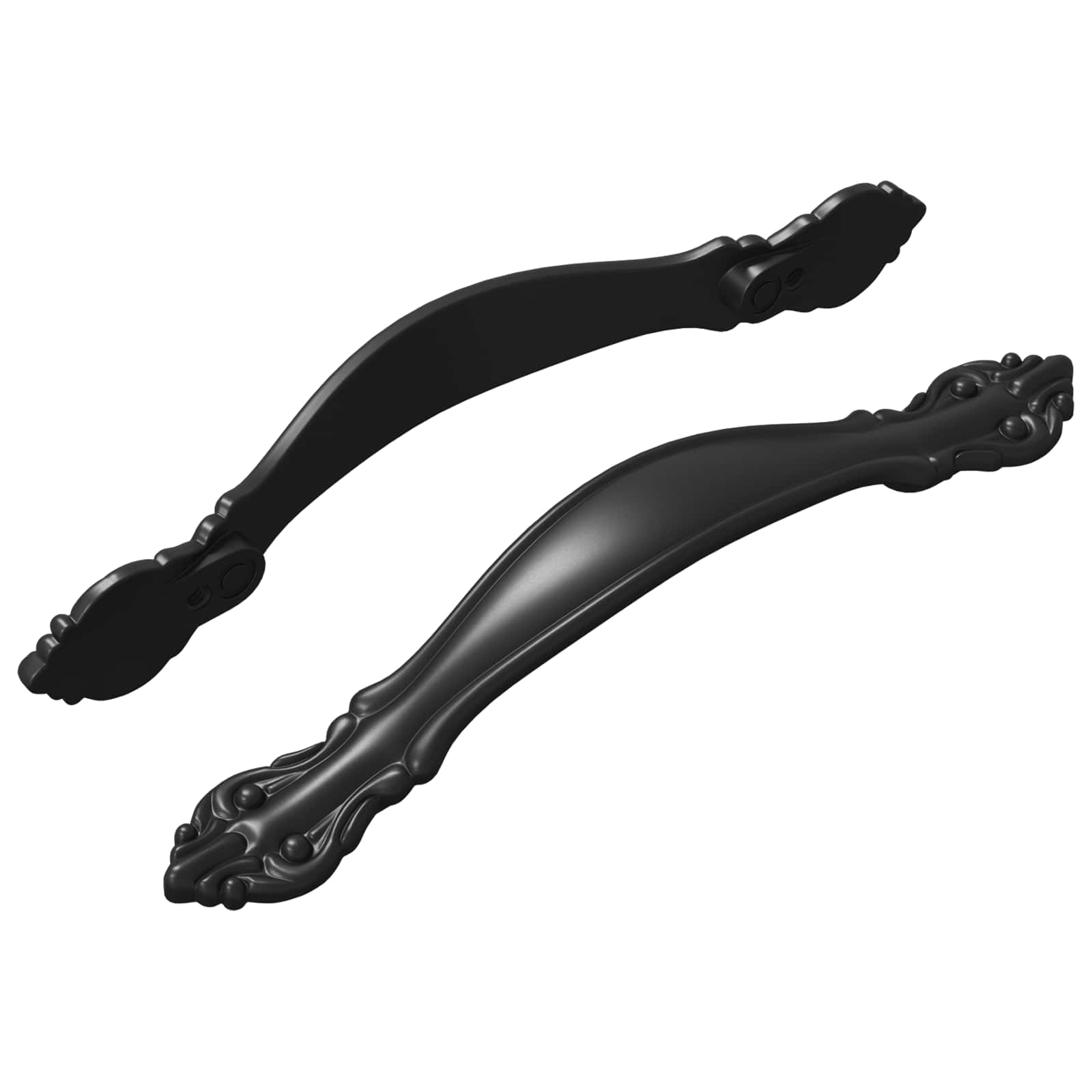 Manico 2 pcs Nero 150 mm Lega di Zinco 864716