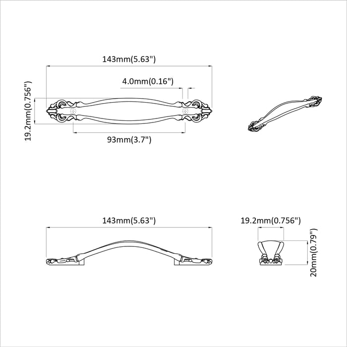 Manico 923 pcs Oro Lega di Zinco 864721