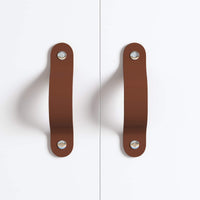 Maniglie per Armadi 2 pcs Marrone 96 mm PU 864725