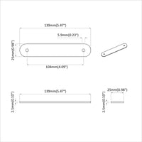 Maniglie per Armadi 2 pcs Marrone 96 mm PU 864725