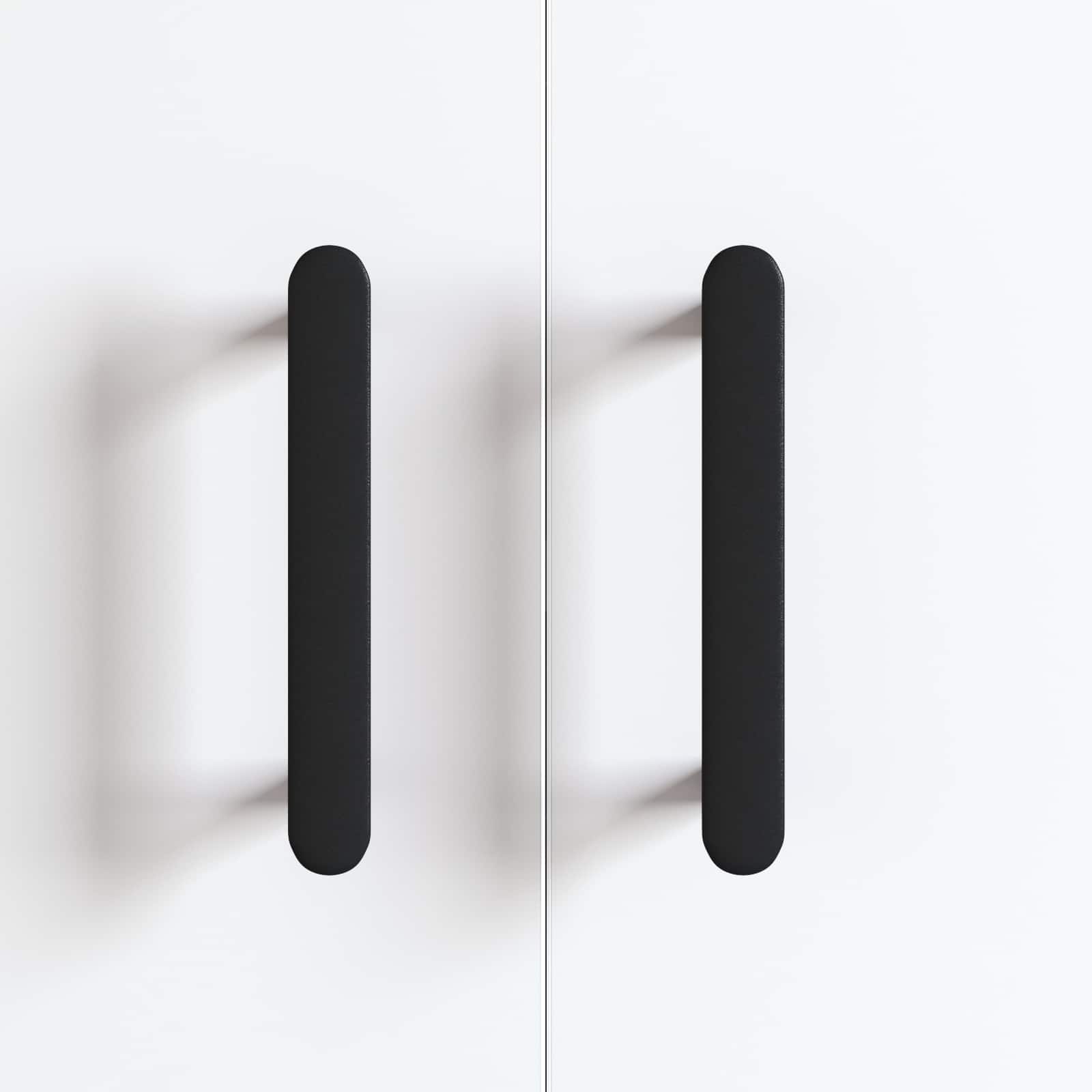 Maniglia per Armadio 2 pcs Nero 121 x 16.6 x 28.3 mm Ferro 864727