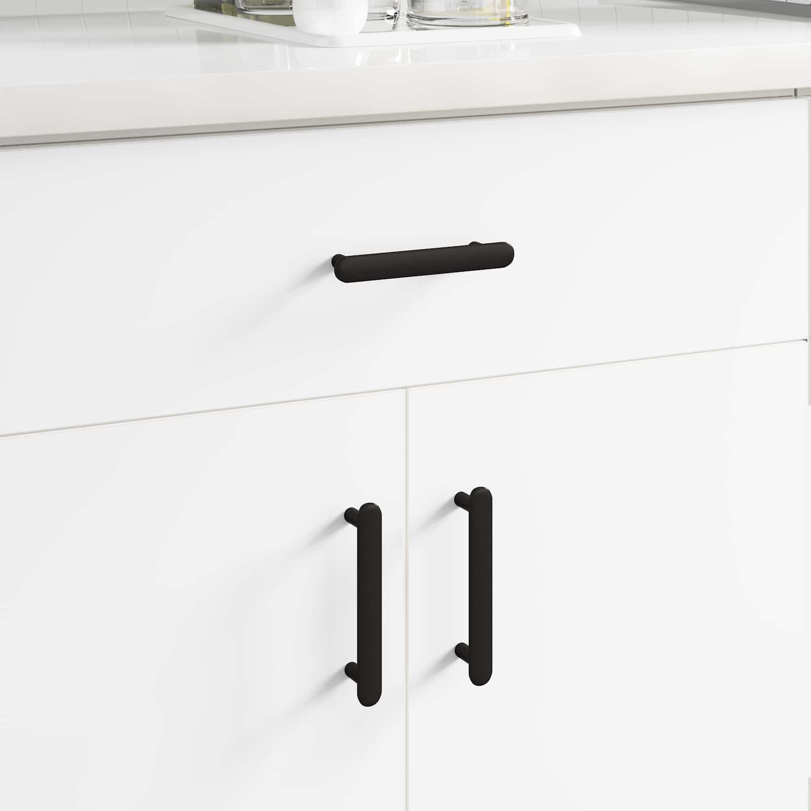 Maniglia per Armadio 12 pcs Nero 121 x 16.6 x 28.3 mm Ferro 864728