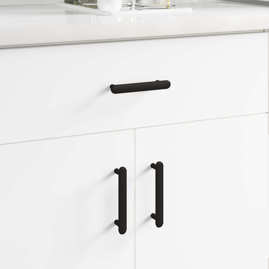 Maniglia per Armadio 12 pcs Nero 121 x 16.6 x 28.3 mm Ferro 864728