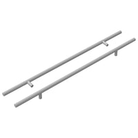 Manico 2 pcs Argento 1500 mm Acciaio 864735