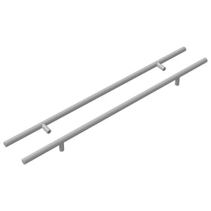 Manico 2 pcs Argento 1500 mm Acciaio 864735