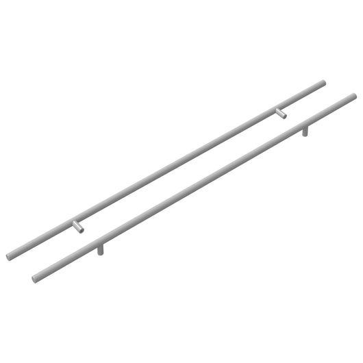 Maniglia per Armadio 2 pcs Argento 1700mm Acciaio inossidabile 864737