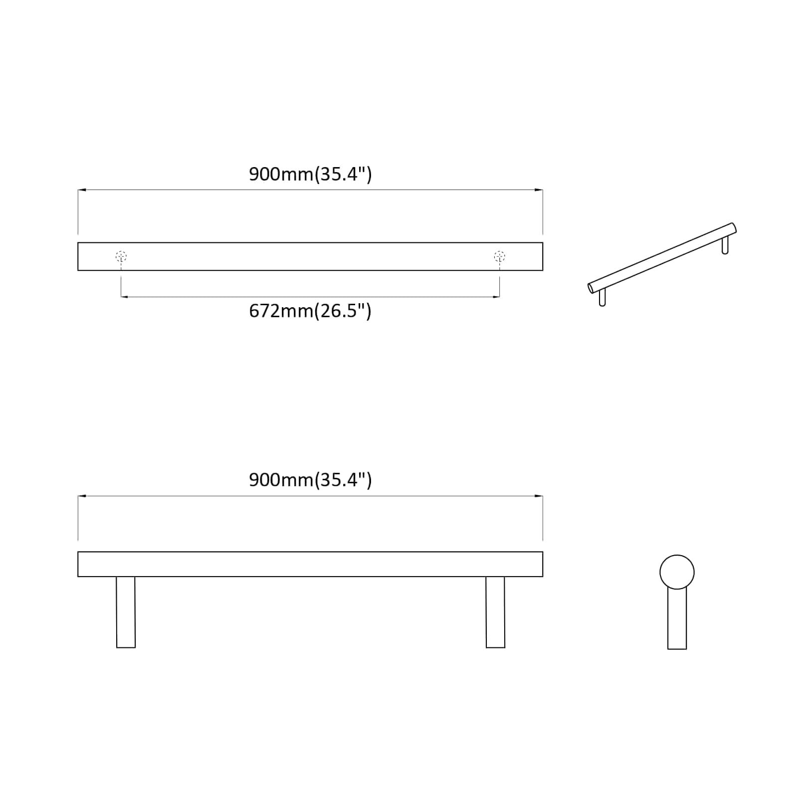 Maniglia per Armadio 2 pcs Argento 0 Acciaio inossidabile 864741