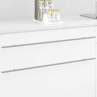 Maniglia per Armadio 12 pcs Argento 0 Acciaio inossidabile 864742