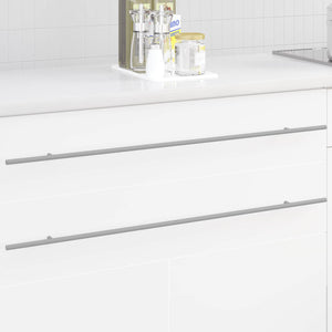 Maniglia per Armadio 12 pcs Argento 0 Acciaio inossidabile 864742