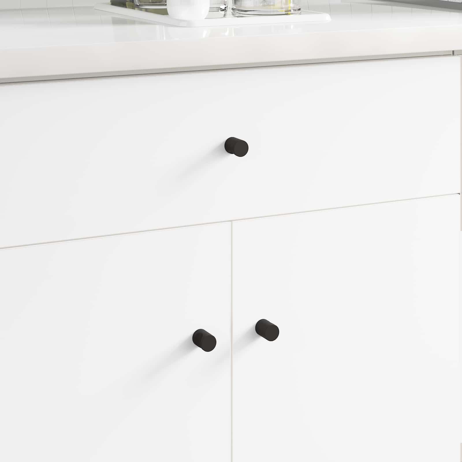 Maniglie per Armadi 2 pcs Nero M4 x 12 mm Ferro 864743