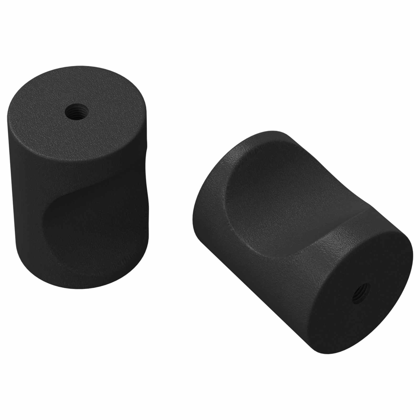 Maniglie per Armadi 2 pcs Nero M4 x 12 mm Ferro 864743