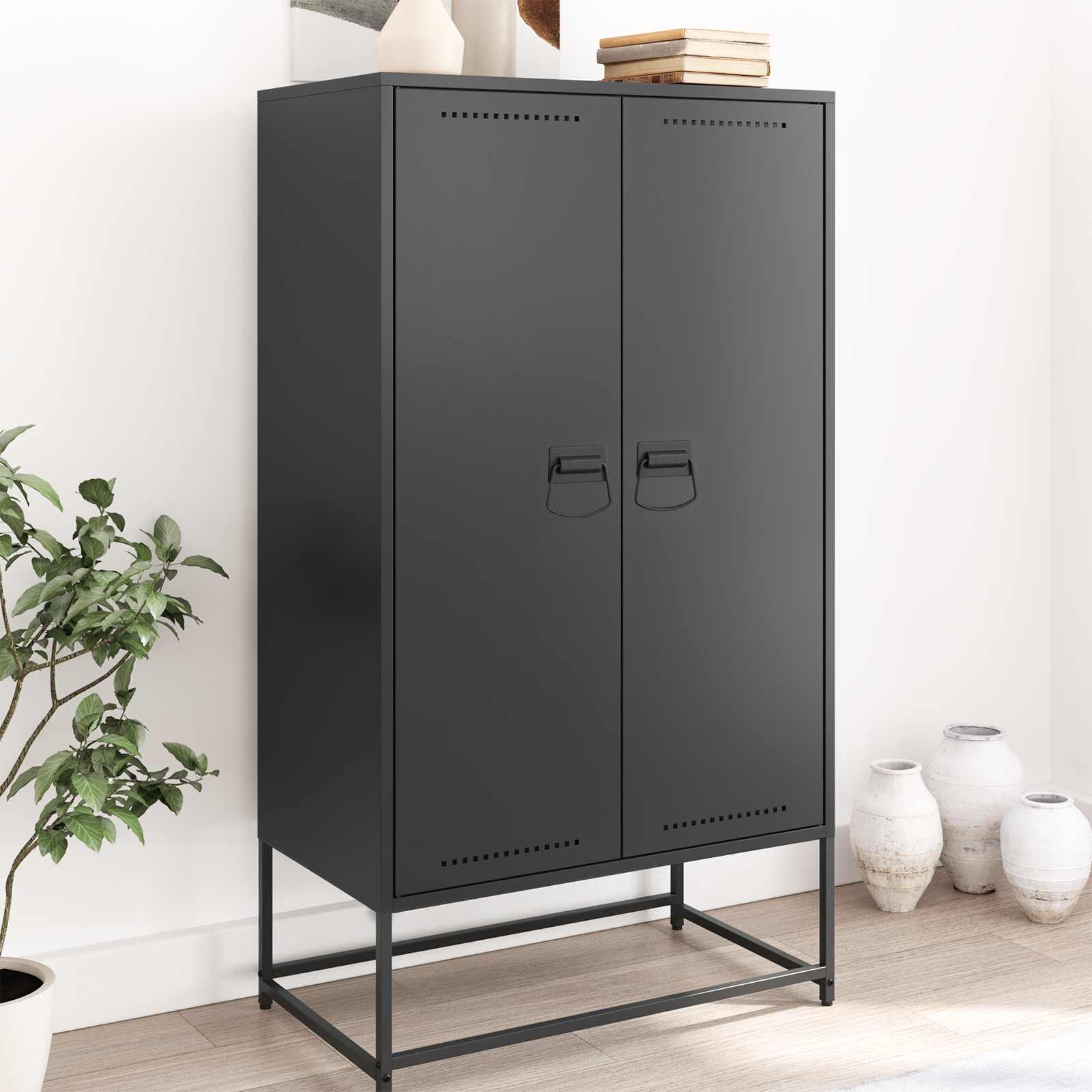 Maniglie per Armadi 210 pcs Nero 85 x 45 mm Metallo 864751