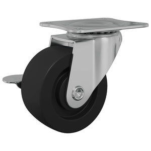 Ruota 2 pcs Nero e argento 63 x 48 x 46 mm Ferro e nylon 864760