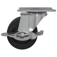 Ruota 2 pcs Nero e argento 63 x 48 x 46 mm Ferro e nylon 864760