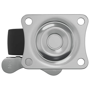 Ruota 2 pcs Nero e argento 63 x 48 x 46 mm Ferro e nylon 864760