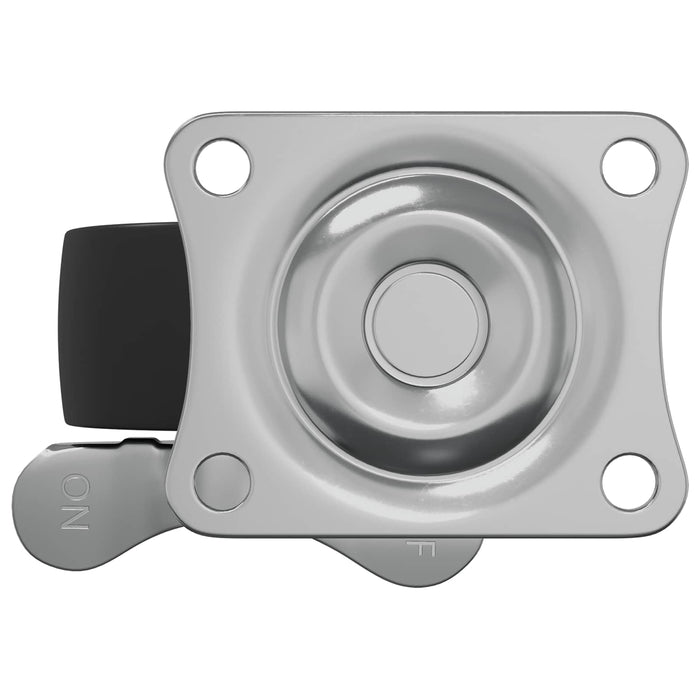 Ruota 2 pcs Nero e argento 63 x 48 x 46 mm Ferro e nylon 864760