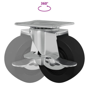 Ruota 12 pcs Nero e argento 63 x 48 x 46 mm Ferro e nylon 864761