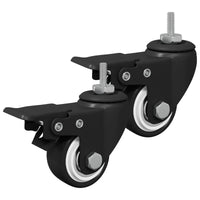 Ruote 2 pcs Nero M6 x 1.5 mm Ferro e nylon 864764