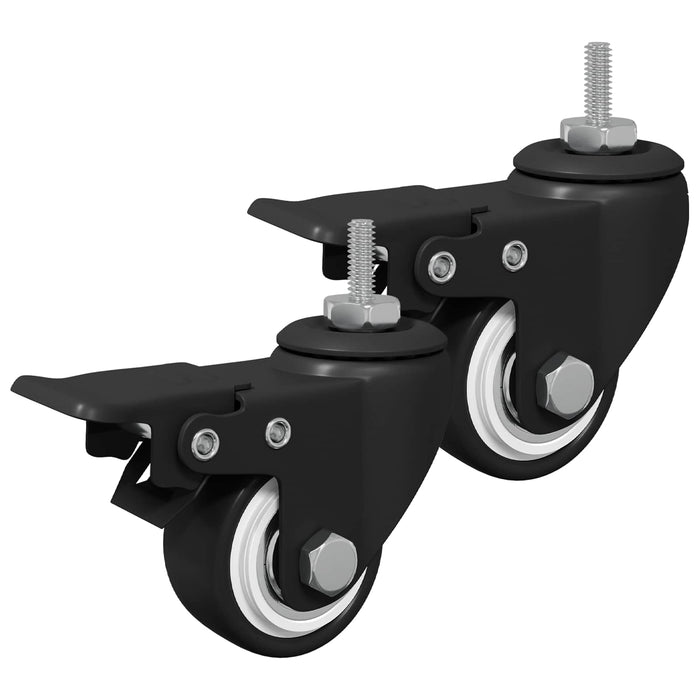 Ruote 2 pcs Nero M6 x 1.5 mm Ferro e nylon 864764