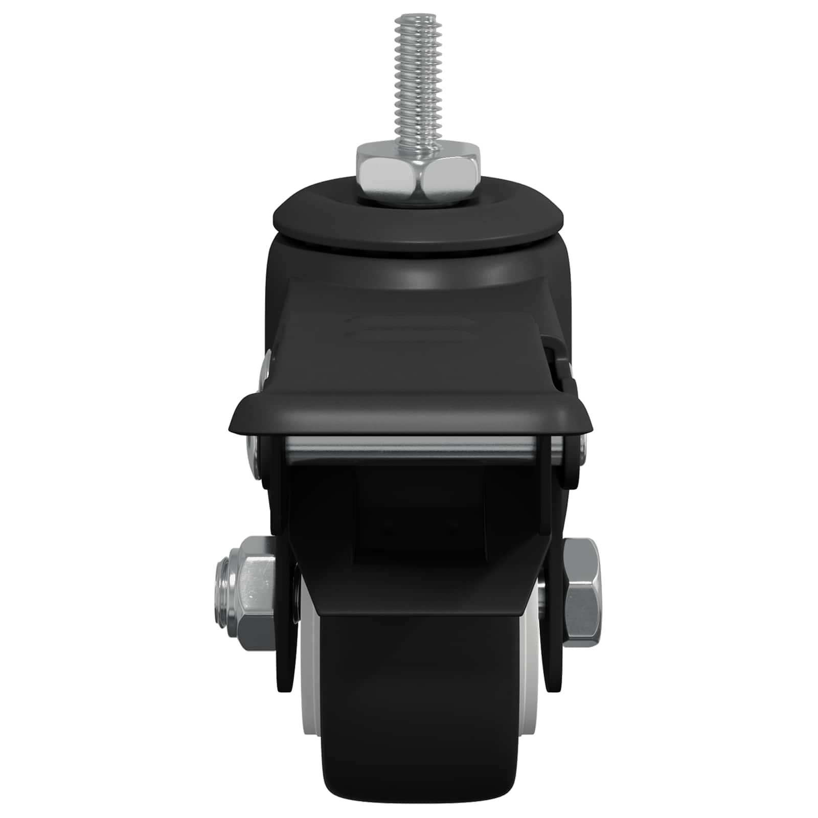 Ruote 2 pcs Nero M6 x 1.5 mm Ferro e nylon 864764