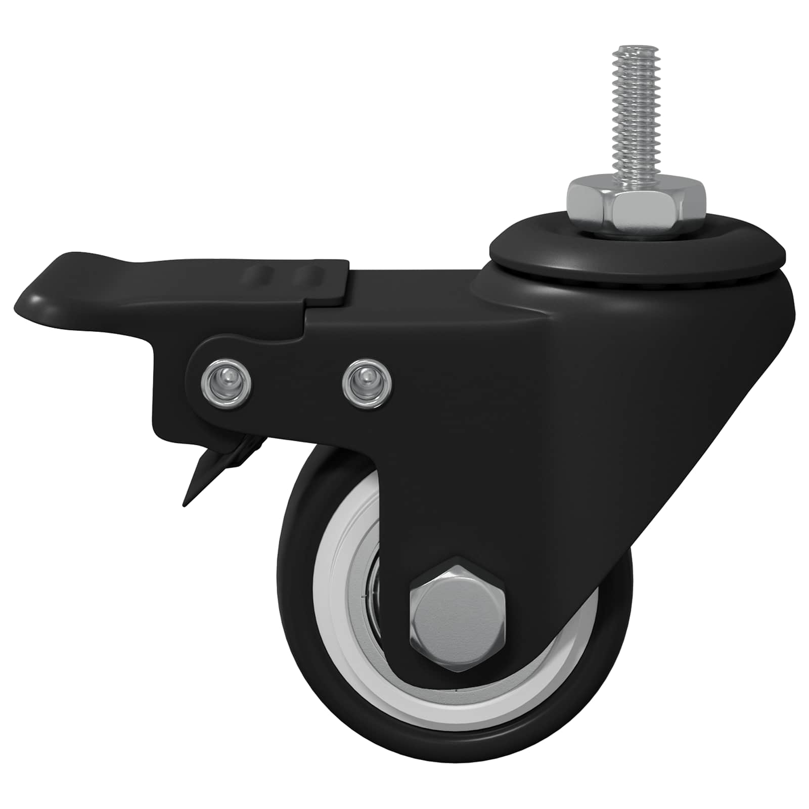 Ruote 12 pcs Nero M6 x 1.5 mm Ferro e nylon 864765