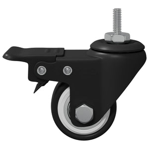 Ruote 12 pcs Nero M6 x 1.5 mm Ferro e nylon 864765