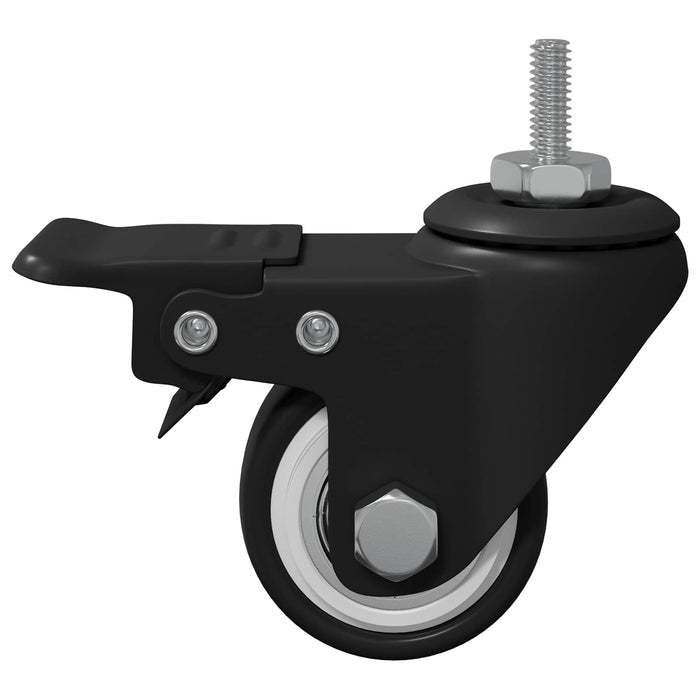 Ruote 12 pcs Nero M6 x 1.5 mm Ferro e nylon 864765