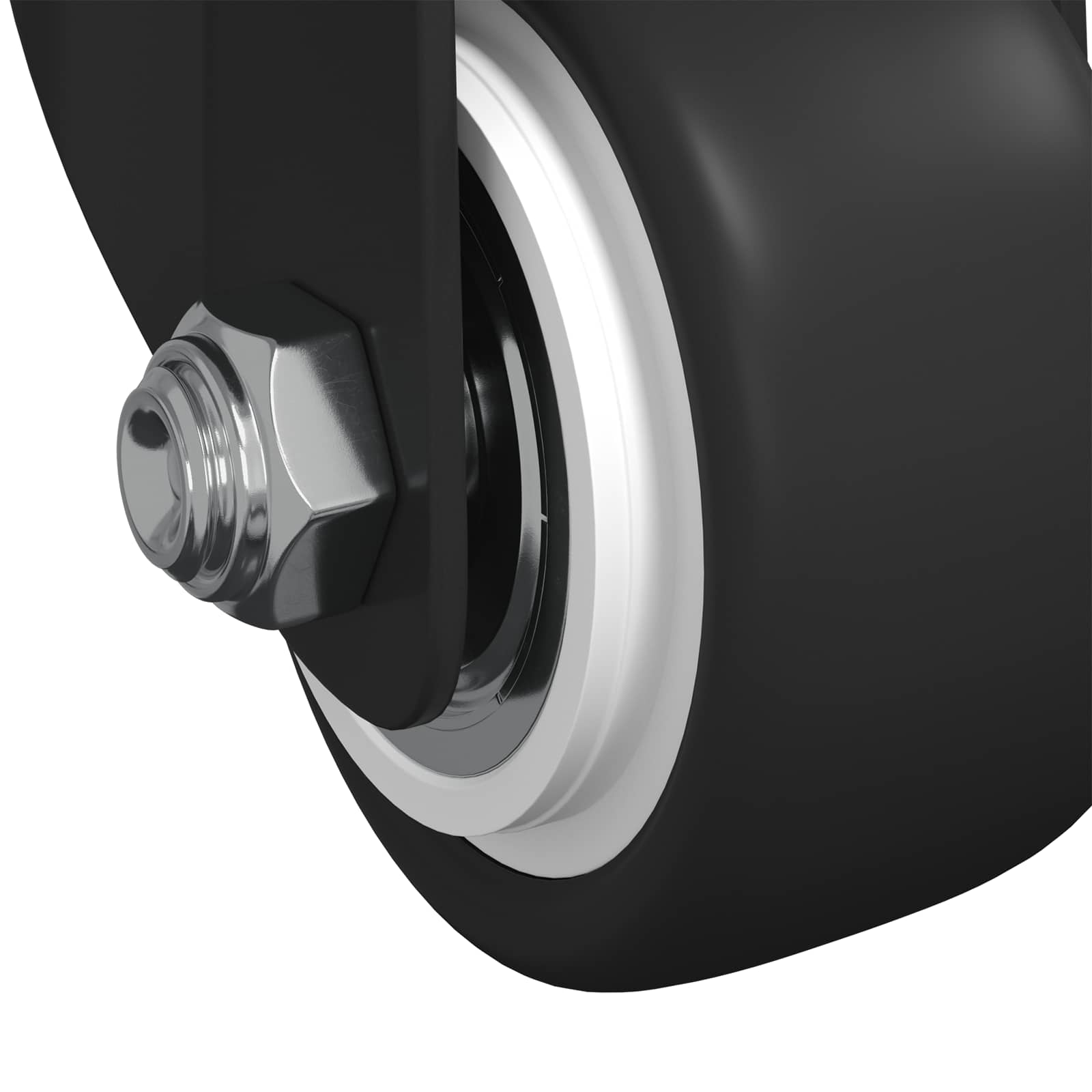 Rullo girevole 2 pcs Nero M6 mm Ferro e nylon 864766