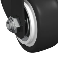 Rullo girevole 2 pcs Nero M6 mm Ferro e nylon 864766