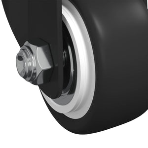 Rullo girevole 2 pcs Nero M6 mm Ferro e nylon 864766