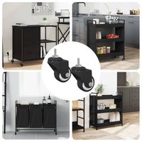 Rullo girevole 2 pcs Nero M6 mm Ferro e nylon 864766