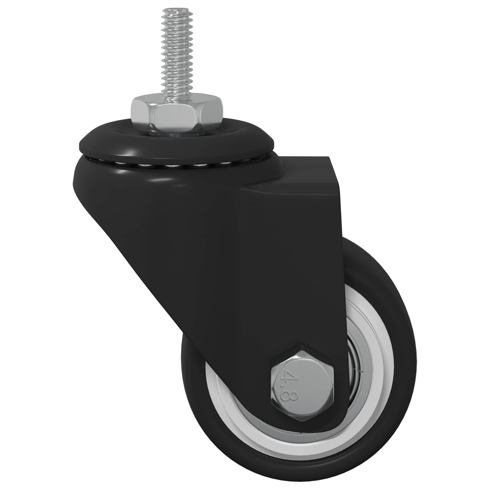 Rullo girevole 2 pcs Nero M6 mm Ferro e nylon 864766