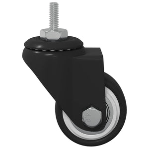 Rullo girevole 2 pcs Nero M6 mm Ferro e nylon 864766