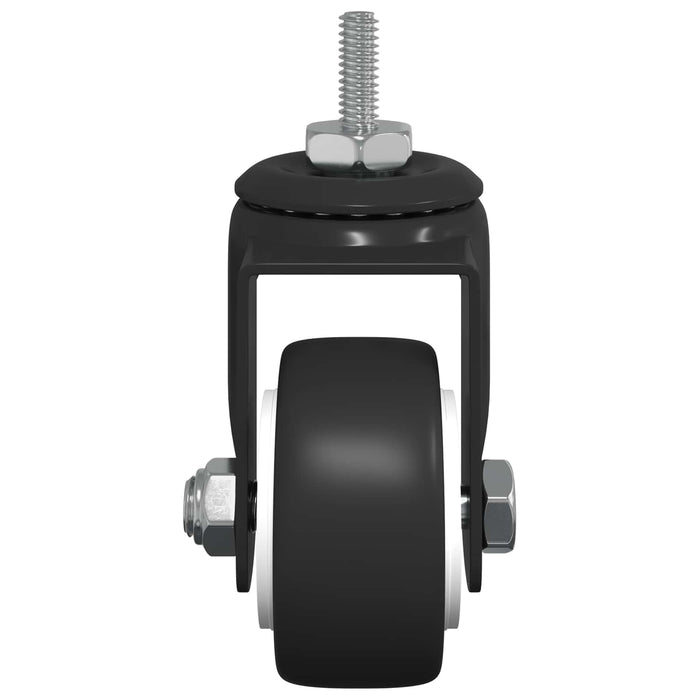 Rullo girevole 2 pcs Nero M6 mm Ferro e nylon 864766