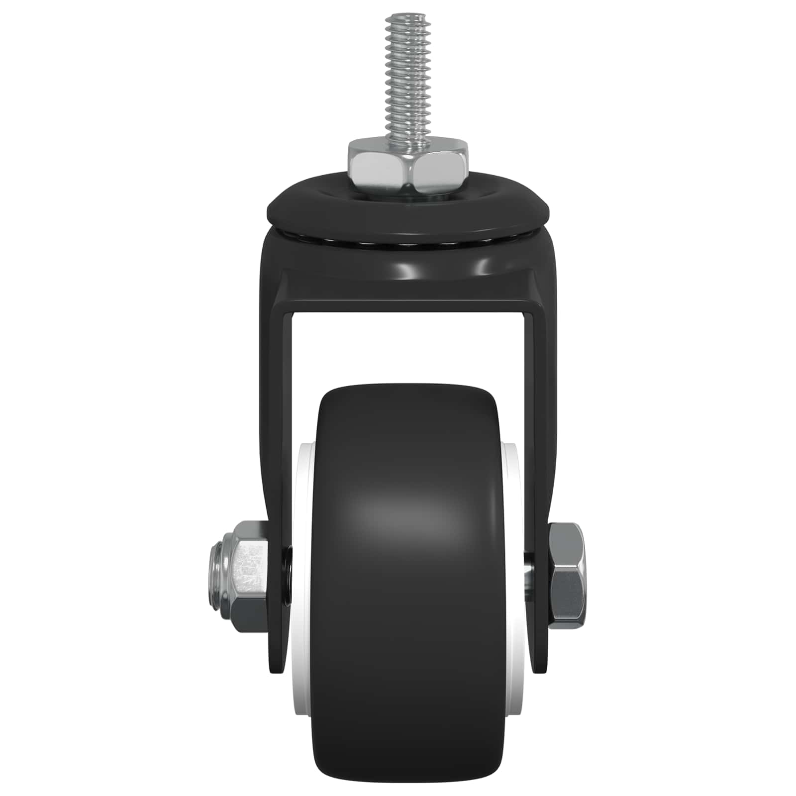 Rullo girevole 12 pcs Nero M6 mm Ferro e nylon 864767