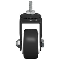 Rullo girevole 12 pcs Nero M6 mm Ferro e nylon 864767