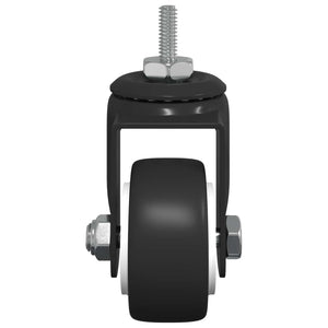 Rullo girevole 12 pcs Nero M6 mm Ferro e nylon 864767