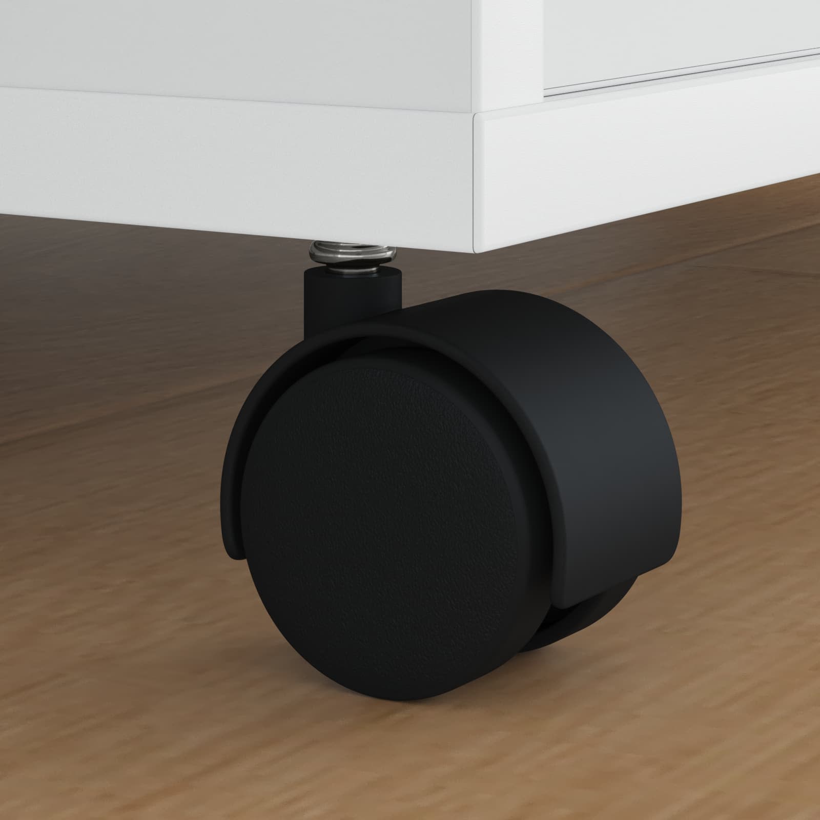 Rullo girevole 2 pcs Nero 54 mm Ferro e PP 864770