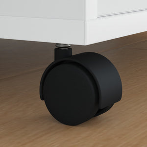 Rullo girevole 2 pcs Nero 54 mm Ferro e PP 864770