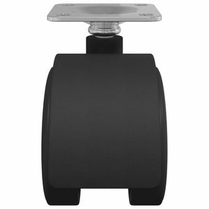 Rullo girevole 2 pcs Nero 54 mm Ferro e PP 864770