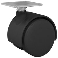 Rullo girevole 12 pcs Nero 54 mm Ferro e PP 864771