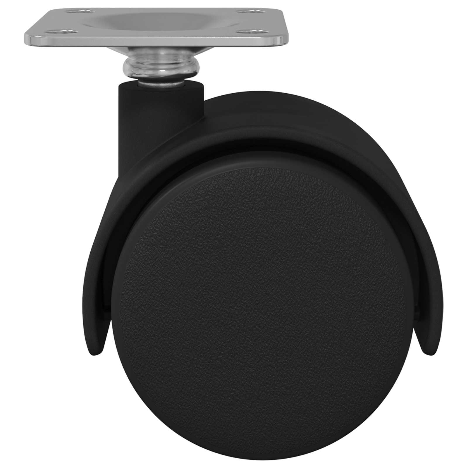 Rullo girevole 12 pcs Nero 54 mm Ferro e PP 864771