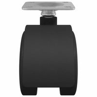 Rullo girevole 12 pcs Nero 54 mm Ferro e PP 864771