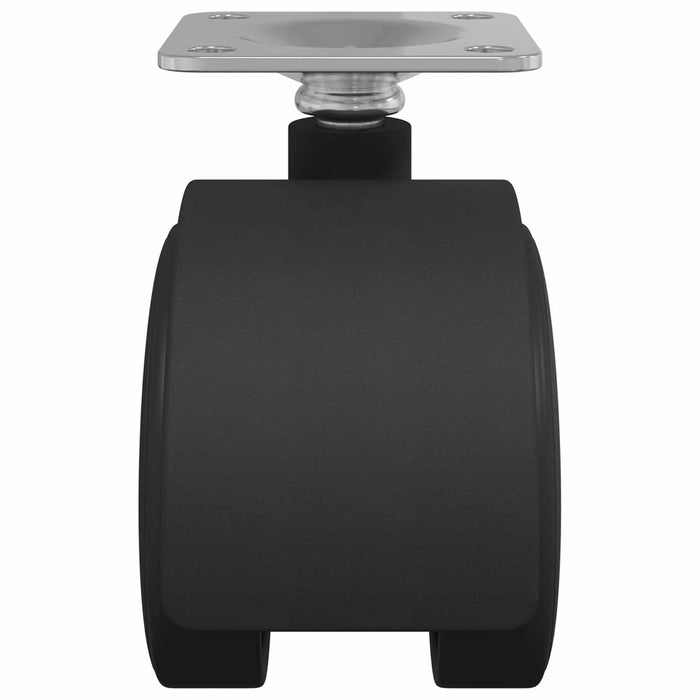 Rullo girevole 12 pcs Nero 54 mm Ferro e PP 864771