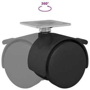 Ruota Nero Acciaio e polipropilene 864772