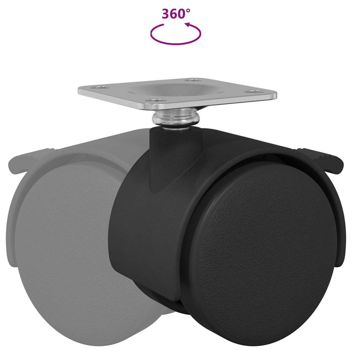 Ruota Nero Acciaio e polipropilene 864772